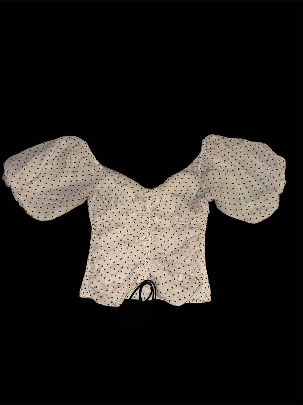 Polka Dot Puff Sleeve